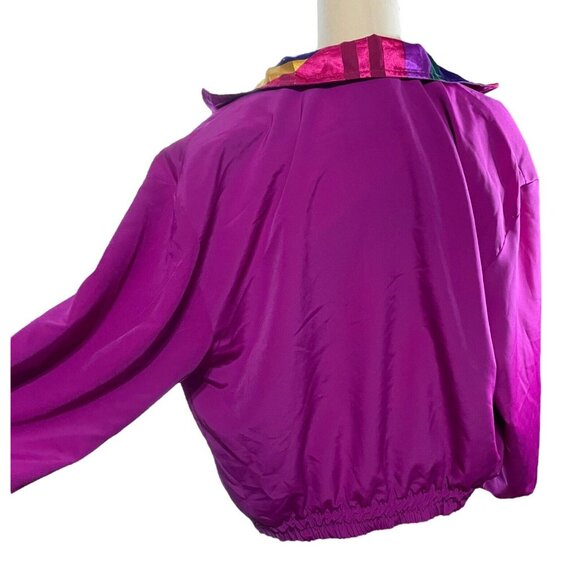 American Designer Styles ADS Womens Reversible Full Zip Bomber Jacket Size Small - Picture 10 of 16